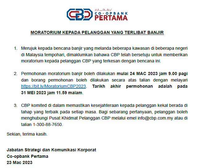 MORATORIUM BANJIR